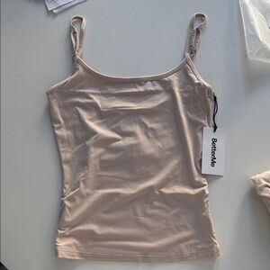 Women's Cream Tank Top better me